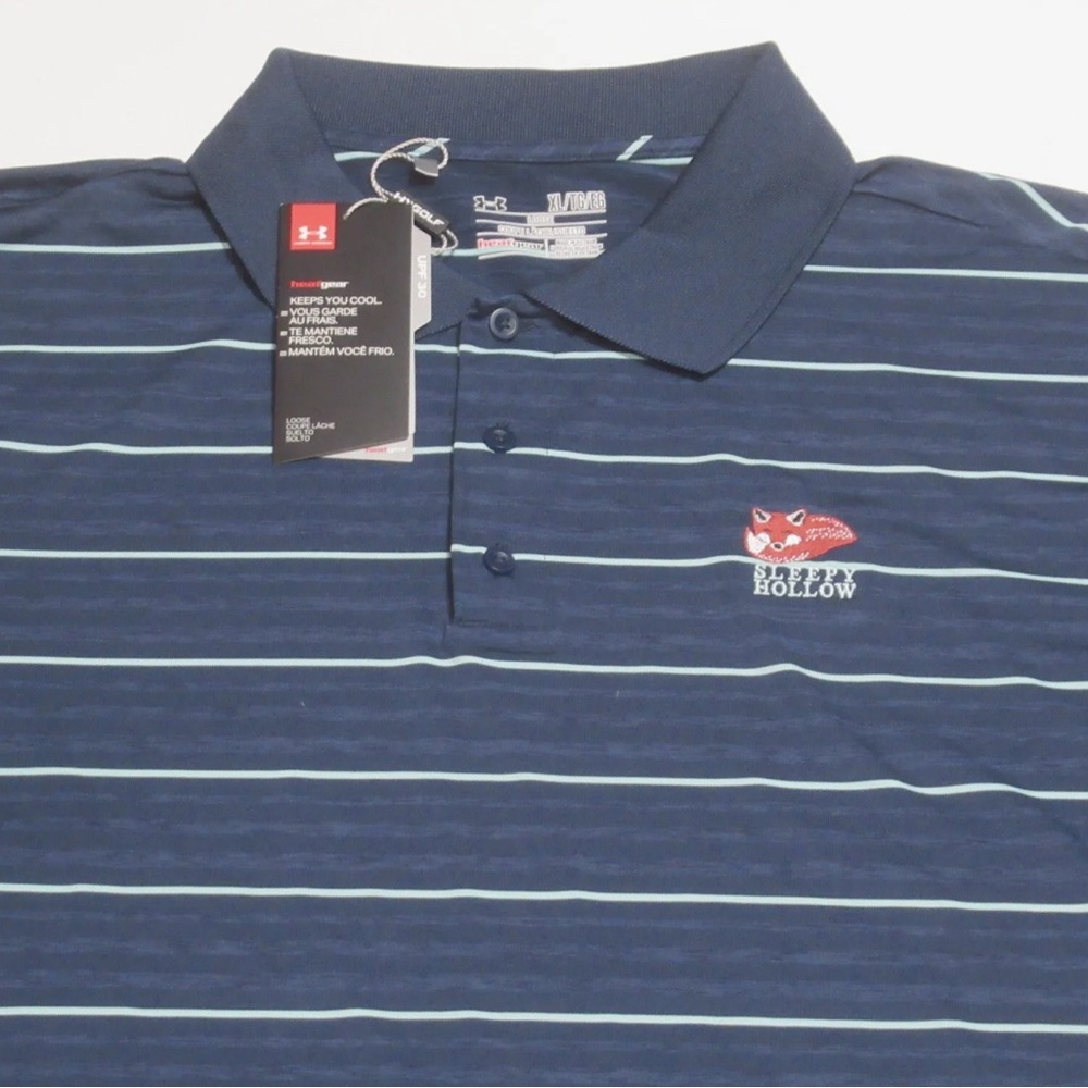 Under Armour NWT Golf Shirt Polo Sleepy Hollow Country Club Logo Fox X-Large - Picture 2 of 12